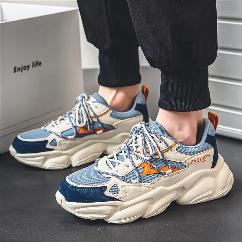 2023 Fashion Trend Chunky Walking Sneakers Men New Running Sport Sneakers Shoes Men's Sneakers Male Punk Casual Shoes For Men