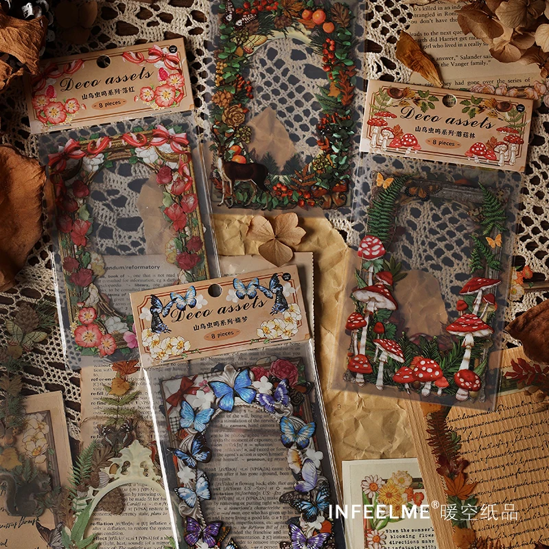 

8 листов/упаковка, декоративные карманы на рамку для скрапбукинга