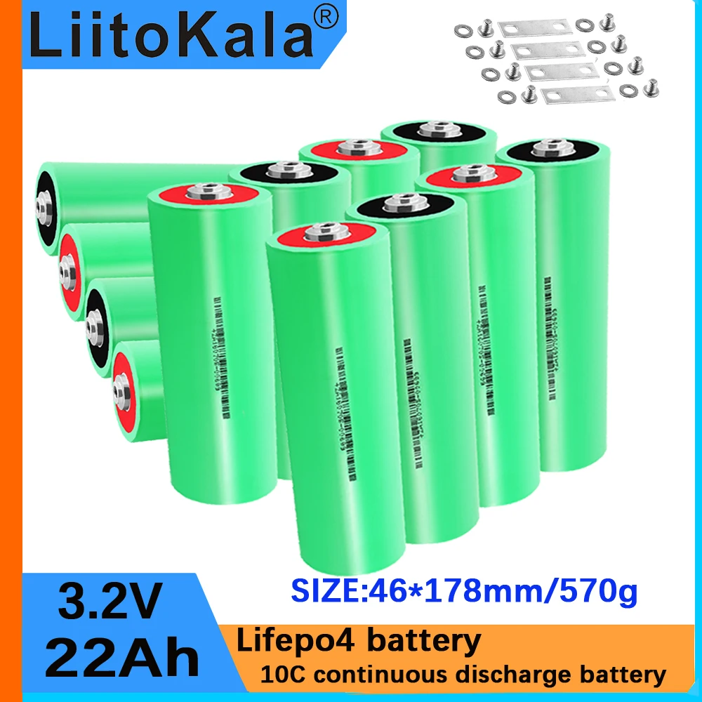 

8-48 шт., литий-ионные аккумуляторы LiitoKala, 3,2 в, 22 Ач