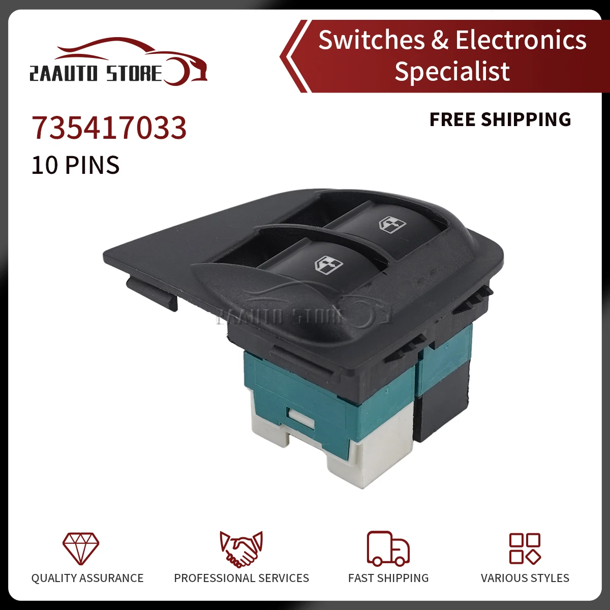

For Fiat Doblo 2001 2002 2003 2004 2005 2006 2007-2010 Car Electric Power Lifter Window Switch Button 735417033 car accessories
