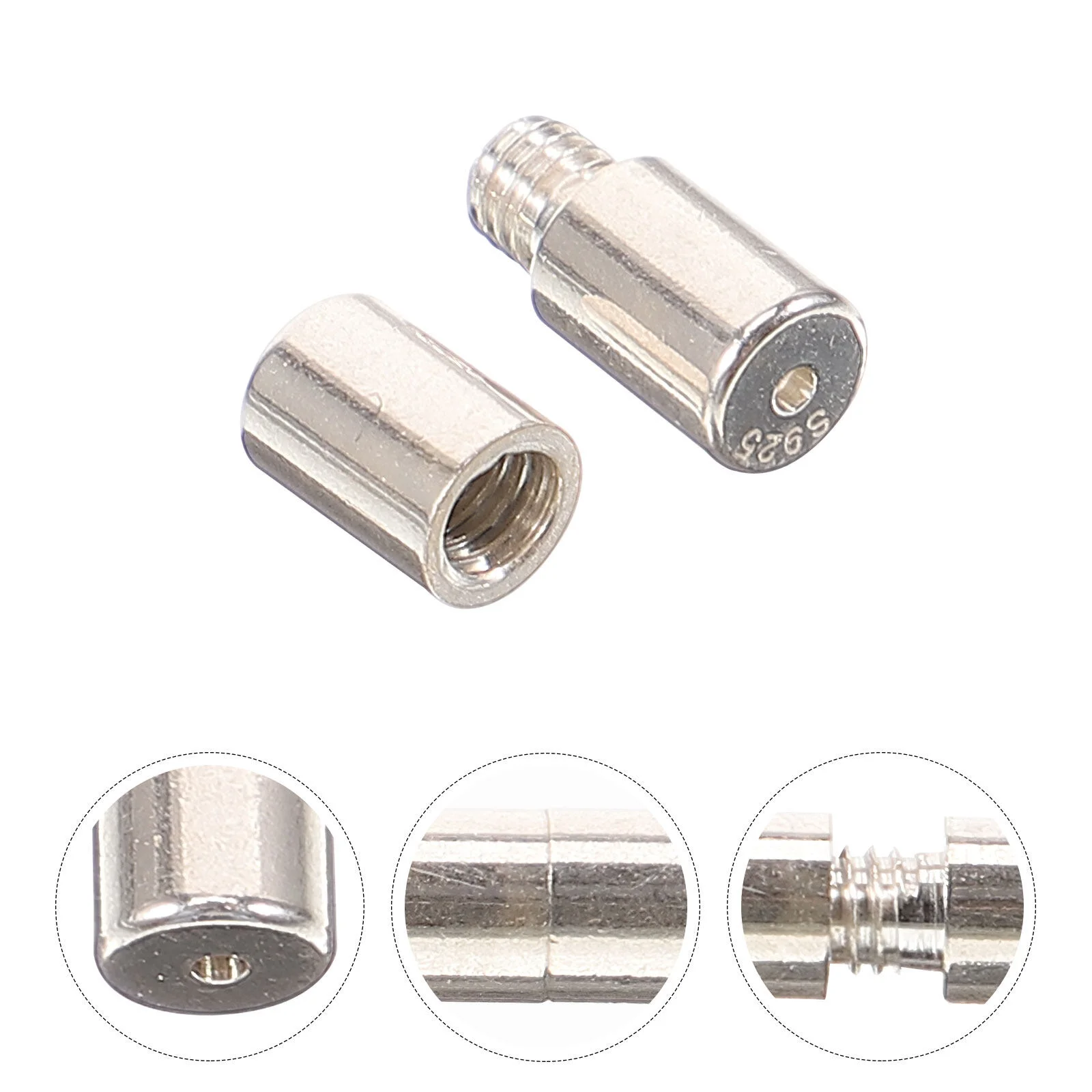Connector Buckle Screw Buckles Jewelry Necklace Silver Clasp Connectors Tools DIY Accessories