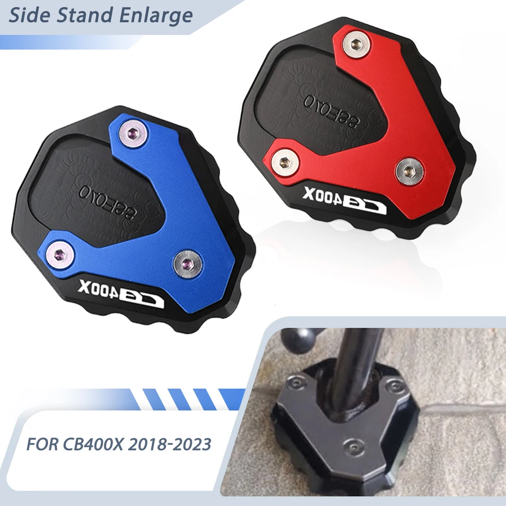 

Moto Parts Side Stand Extension Pad Kickstand Enlarger Support Extension Support Plate For Honda CB400X CB 400X 2019 2020-2023