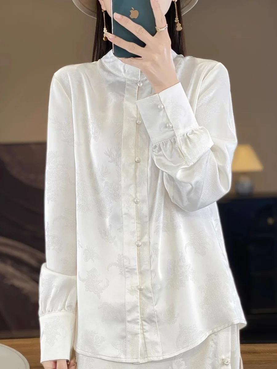 Новые китайские рубашки в национальном стиле женские 2023 осенние новые