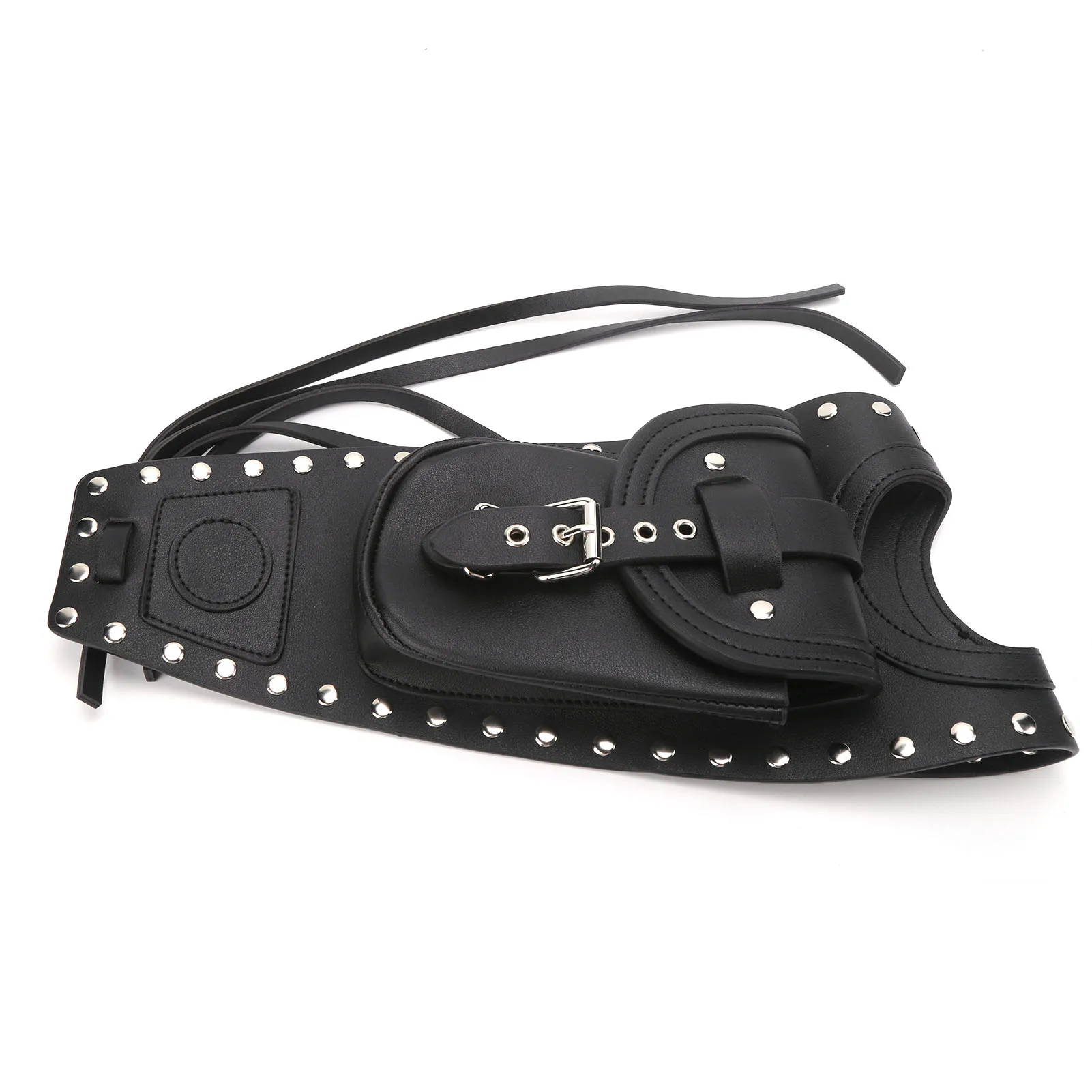 

Motorcycle Fuel Tank Bag Gas Tank Pad Cover Black Artificial Leather Fit for XLX1000 XL1200X XLH883