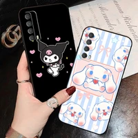 cartoon hello kitty phone case for huawei p smart z 2019 2020 2021 p40 p30 p20 p10 lite 5g carcasa back coque black