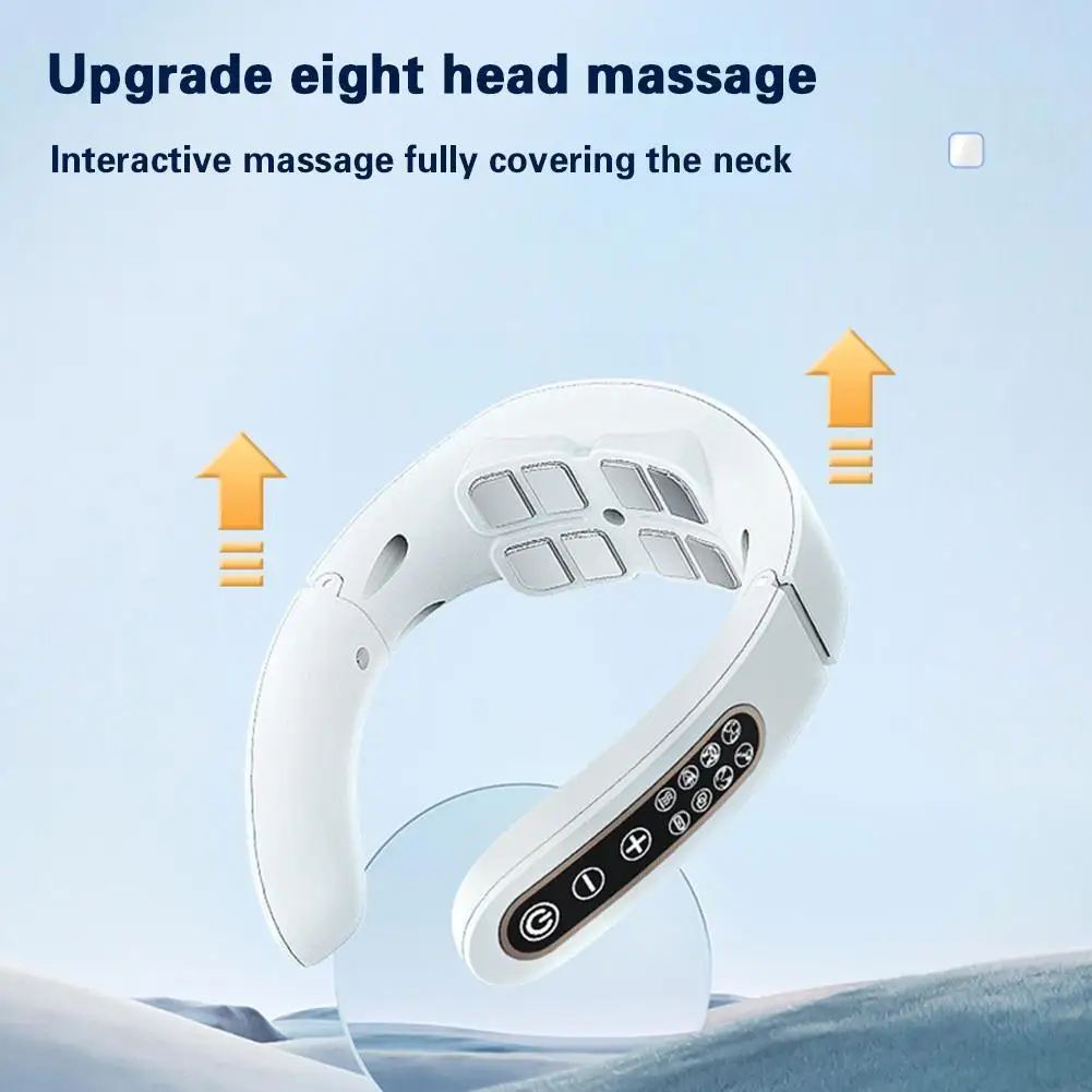 

Electric Neck Massager EMS Pulse Rechargeable USB Cervical Therapy Stimulator Relief Function Traction Pain Massage Heating M5J9