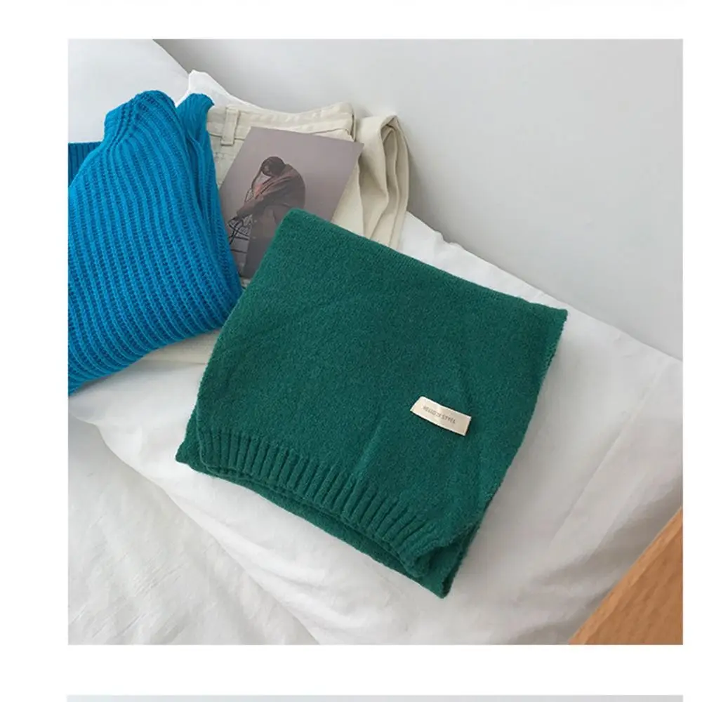 Нагрудник термотеплый утепленный модный вязаный шерстяной шарф ветрозащитный