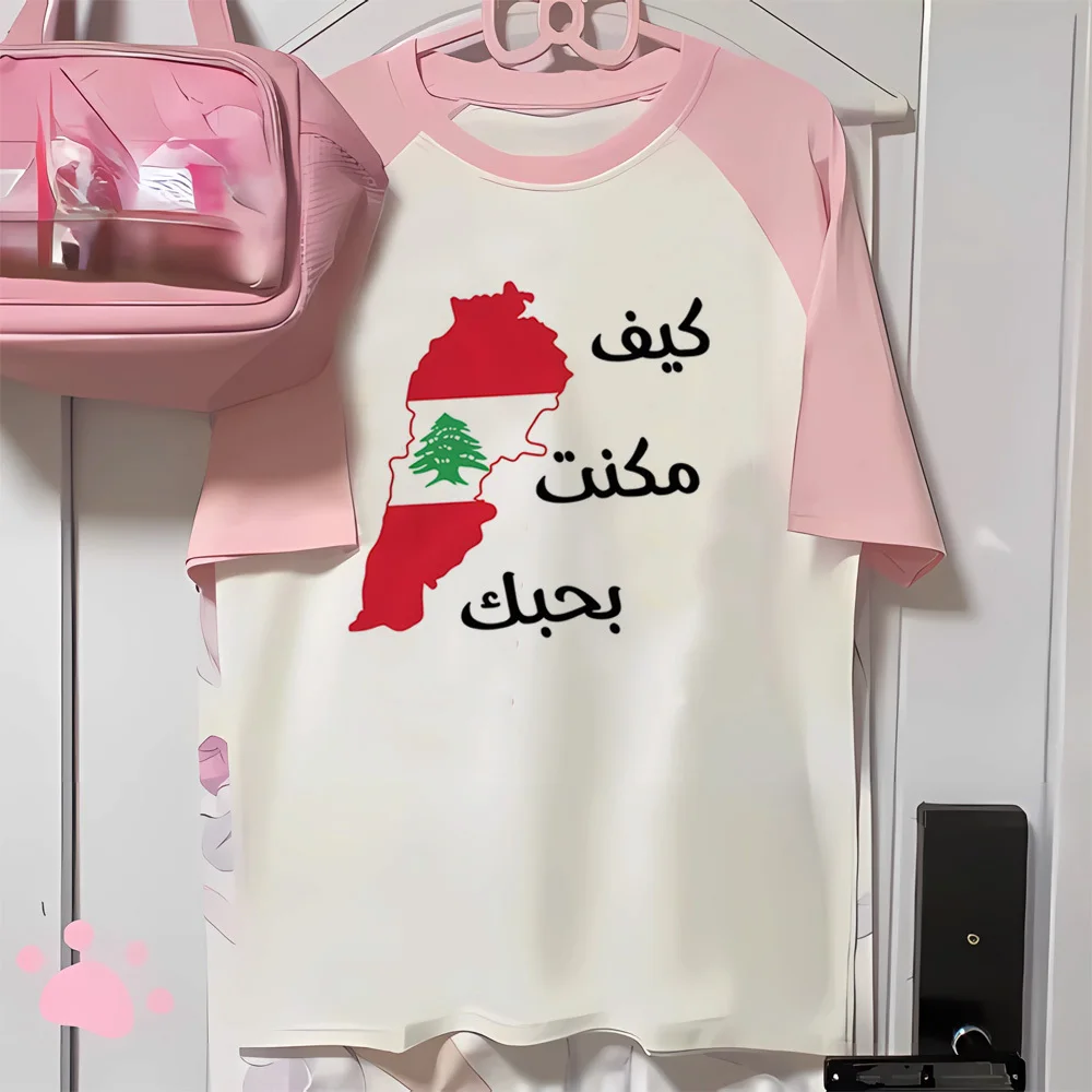Ливанские футболки Женская эстетичная Корейская одежда 2000s graphic Y2k разноцветная