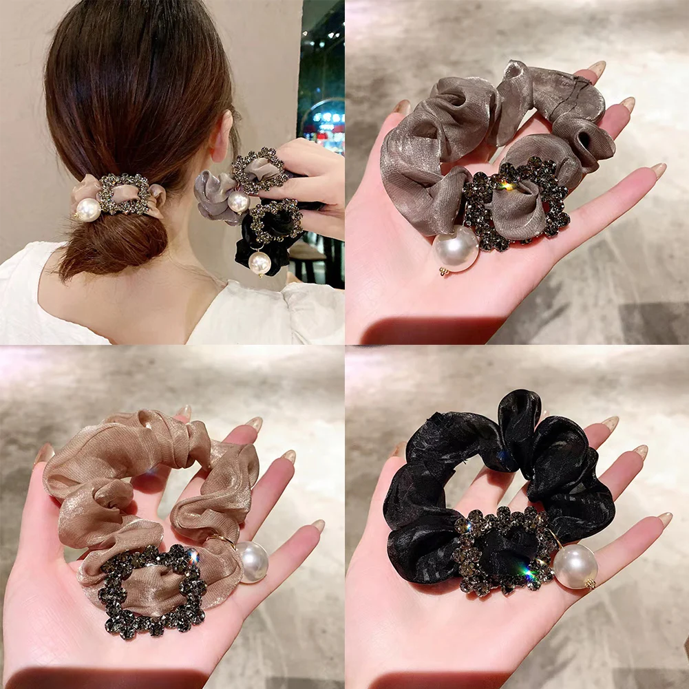 

Hair Rope Hair Tie Highlighting Elegance With Faux Pearls Hair Accessories Rubber Band Elastic Hair Rope Women And Girls