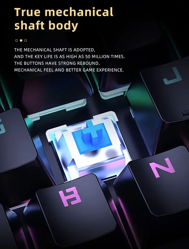 Долговечная пользовательская клавиатура аксессуары для ПК 104-клавишная игровая
