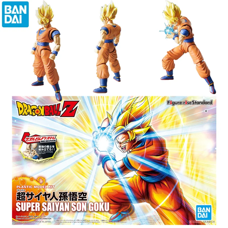 

BANDAI Anime Figure Dragon Ball Z Super Saiyan Son Goku Figure-rise Standard Assembly Model Anime Action Figures Toys for Kids