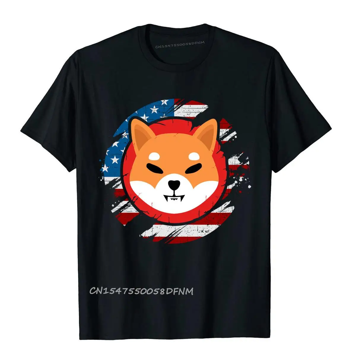 

Slim Fit Men Top T-Shirts Premium Cotton Shiba Inu Shib Token Tops & Tees Preppy Style Harajuku Anime