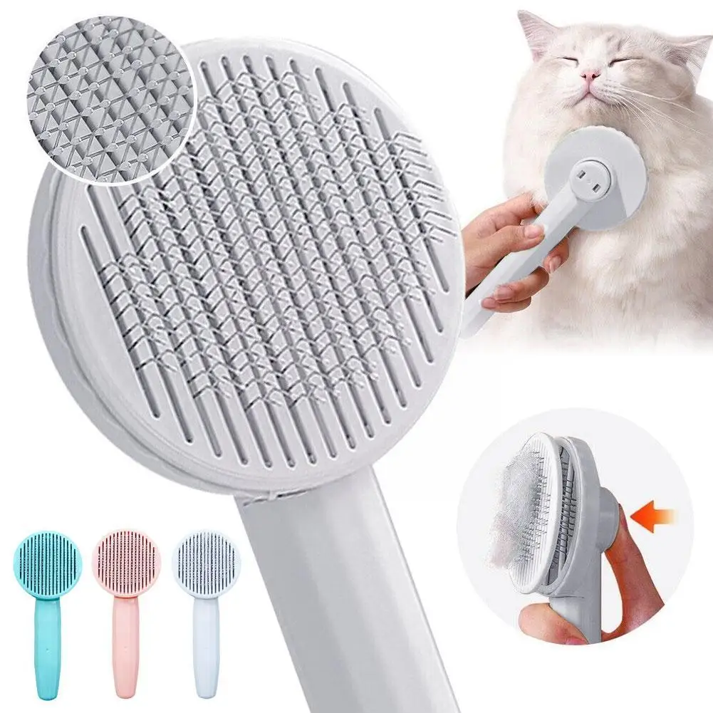 

Pet Comb Dog Hair Cleaning Open Knot Needle Comb Removal Dog Comb Hair Comb Pet Hair Slicker Removal One-button Com P9t2