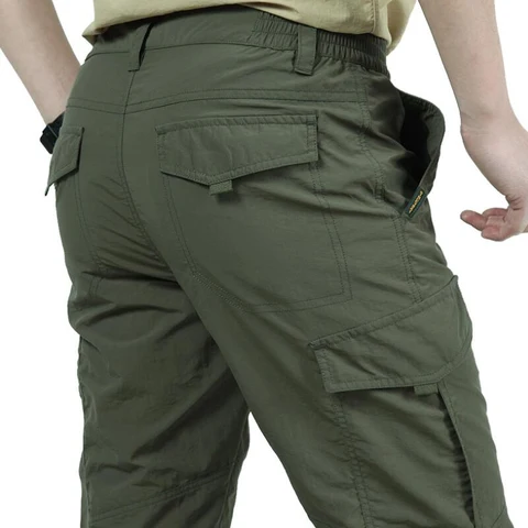 Брюки мужские легкие быстросохнущие, летние спортивные штаны для отдыха на открытом воздухе, походов, рыбалки, бега, тренировочные штаны