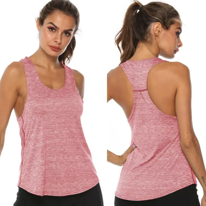 

Quick Drying Vest Basic Fitness Training Yoga Shoulder U - Collar Vest
