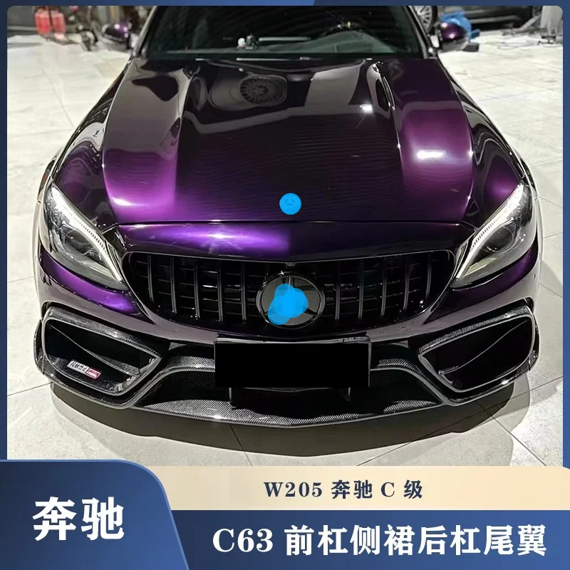 Подходит для Mercedes Benz C-class C63amg модифицированные Imp полууглепластиковые передние и