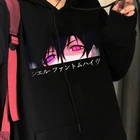 Японские пуловеры с изображением черного Батлера из аниме Kuroshitsuji Шира глаза, толстовка с капюшоном, свободная толстовка в стиле хип-хоп, уличная одежда в стиле панк, Женская Толстовка в стиле Харадзюку