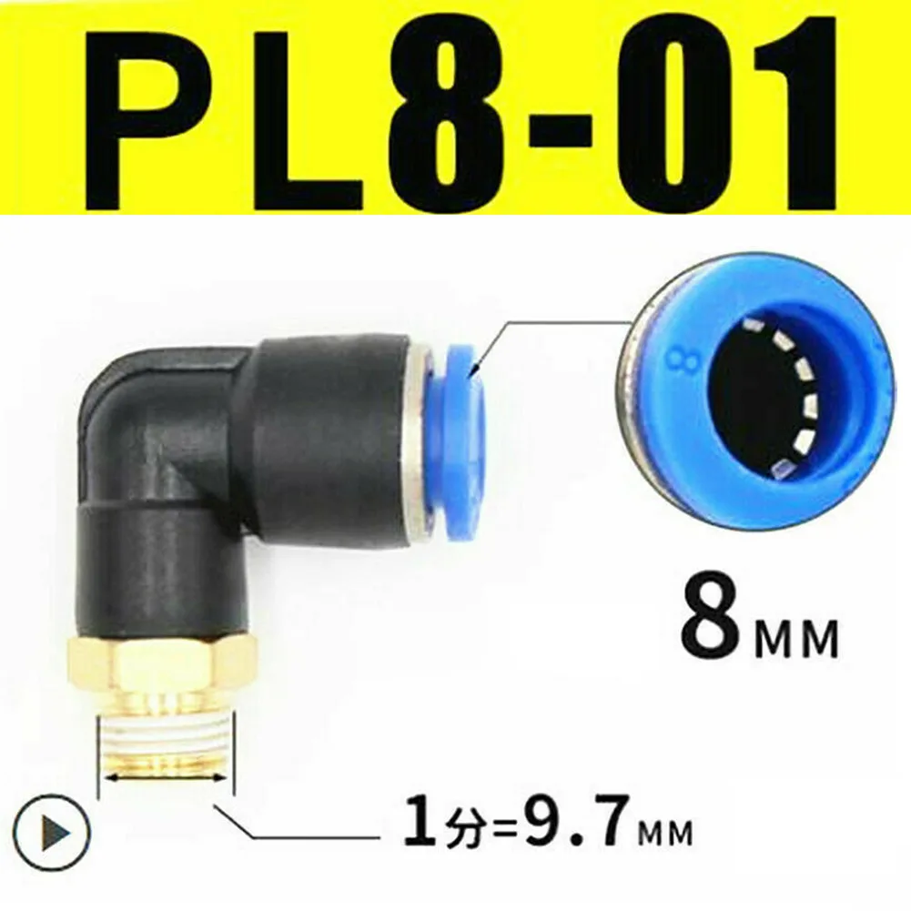 

1/8\\\\\\\\\\\\\\\" Connector L Fitting 10pcs 8mm Accessory For Coats Tire Changer Machine Replacement Tube Universal Durable