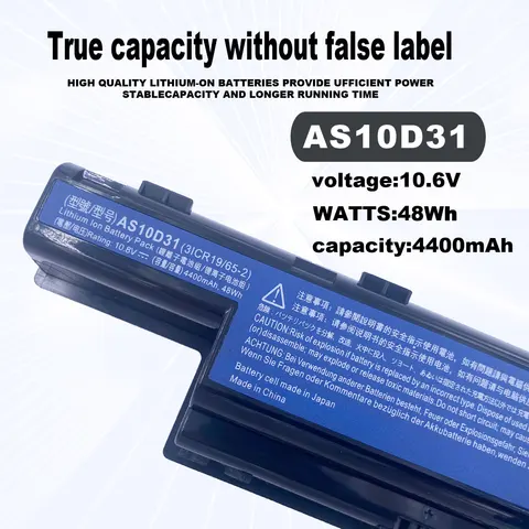 Аккумулятор AS10D31 для ноутбука Acer Aspire V3 5741 5742 5750 5551G 5560G 5741G 5750G AS10D51 AS10D61 AS10D71 AS10D75 AS10D81