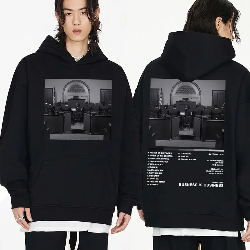 

Rapper Young Thug Business Is Busines Hoodie Men Women Clothing Hip Hop Vintage Punk Oversized Sweatshirts Streetwear Hoodies