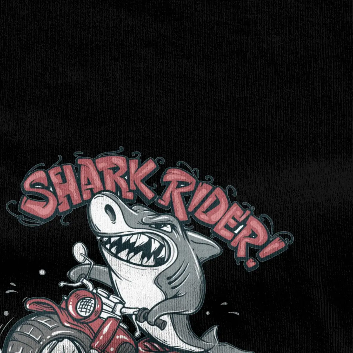 Футболка мужская с принтом Акула райдер Пляжная тенниска из чистого хлопка