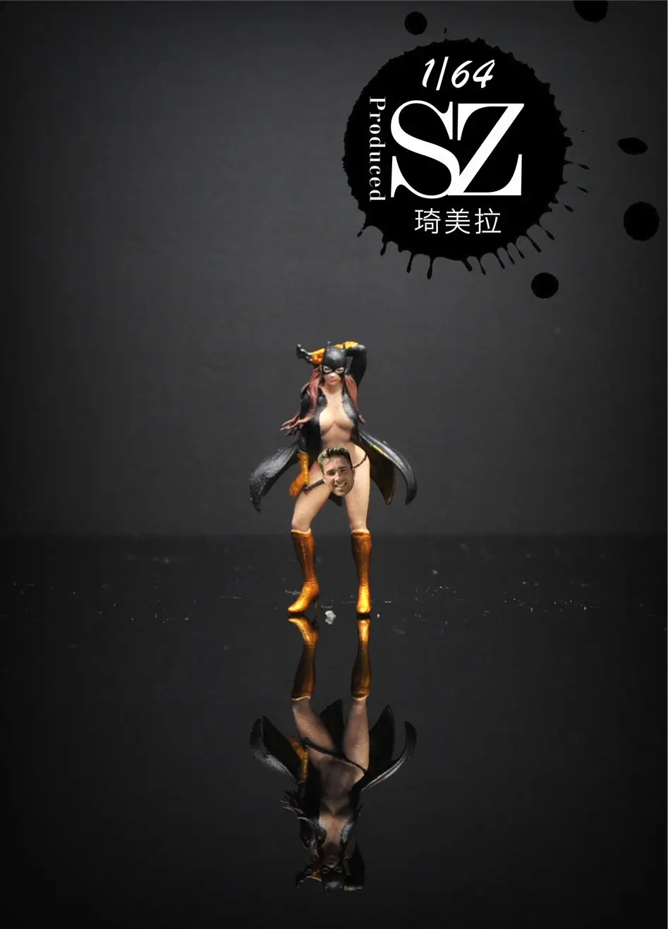 

1/64 Doll Model Batgirl Series Car Model Scene Arrangement Decorations Micro Landscape Props