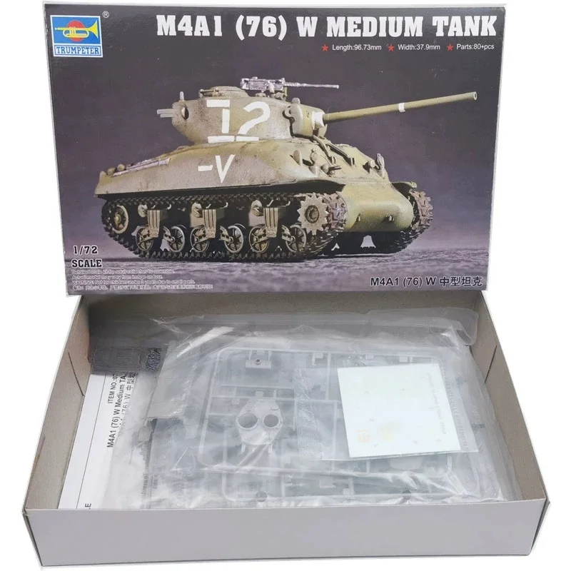 Средний танк Sherman 1/72 USS M4A1 главный боевой в сборе военная модель