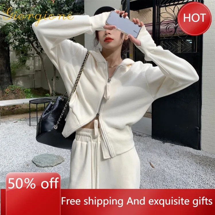 

Pant Sets 2022 Spring and Autumn New Hoodie Coat Loose Casual Pants Sports Two-Piece Suit Women's Clothing Hoodie Sweatshirts