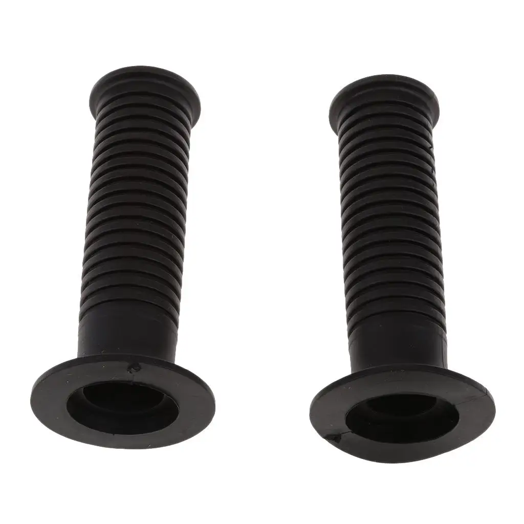 

1 Pair Soft Rubber Open End Motorcycle Grips (Black), Fits 7/8inch Handlebars