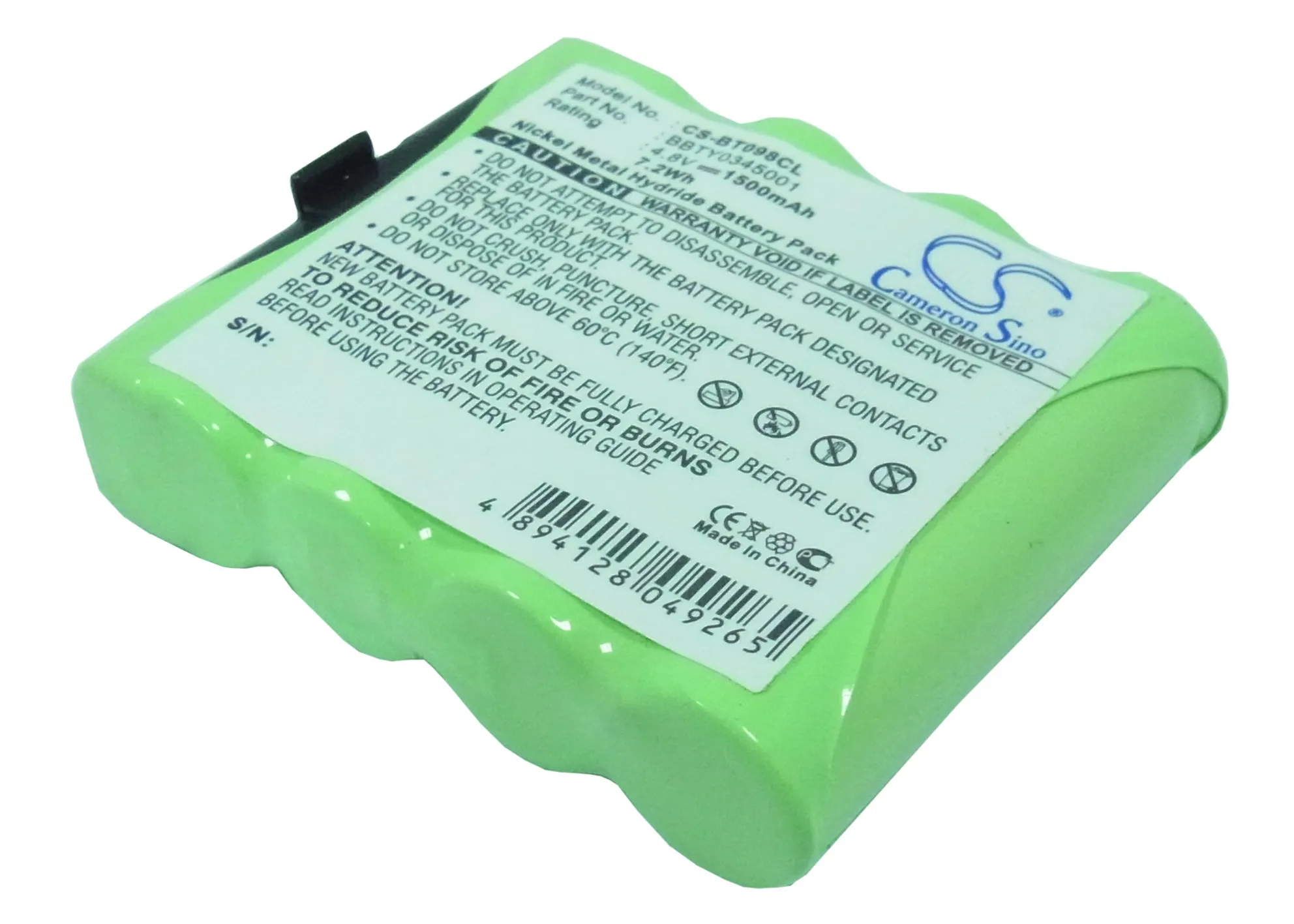 

CS 1500mAh battery for Radio Shack 239071, 960-1460