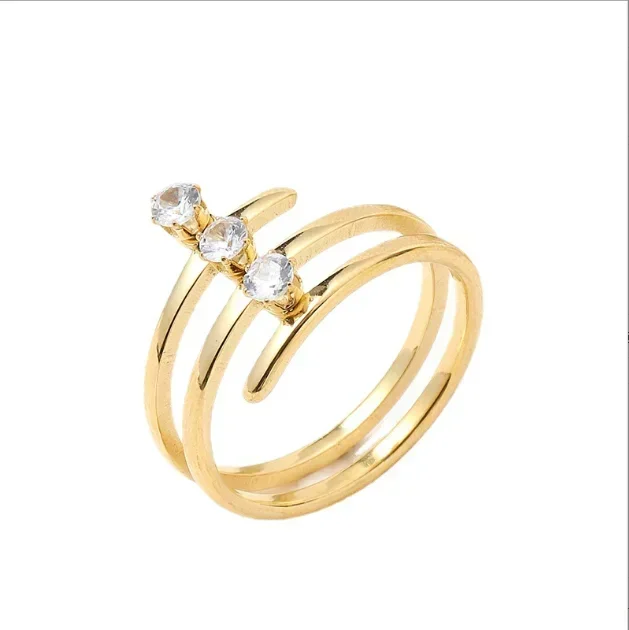 Модные ювелирные изделия новое индивидуальное многослойное кольцо с тремя