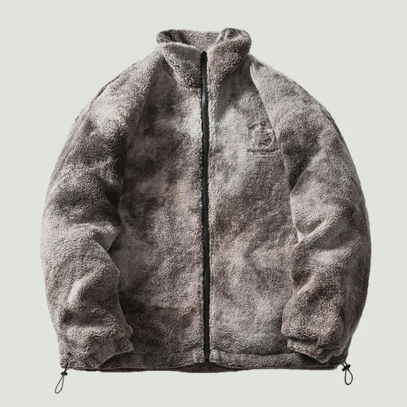 

Winter Lambswool Cotton Padded Warm Parkas Mens Hip Hop Streetwear Embroidery Letter Jackets Harajuku College Style Coats Unisex