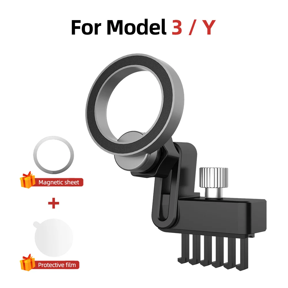 

Dashboard Panel Base Phone Bracket for Tesla Model 3 Model Y 360 Degree Rotation iPhone 14 13 12 Mobile Phone Holder