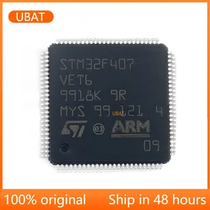 1pcs/lot Original STM32F407VET6 LQFP100 STM32 High Performance MCU STM32F4 Series Single Chip microcontroller LQFP-100