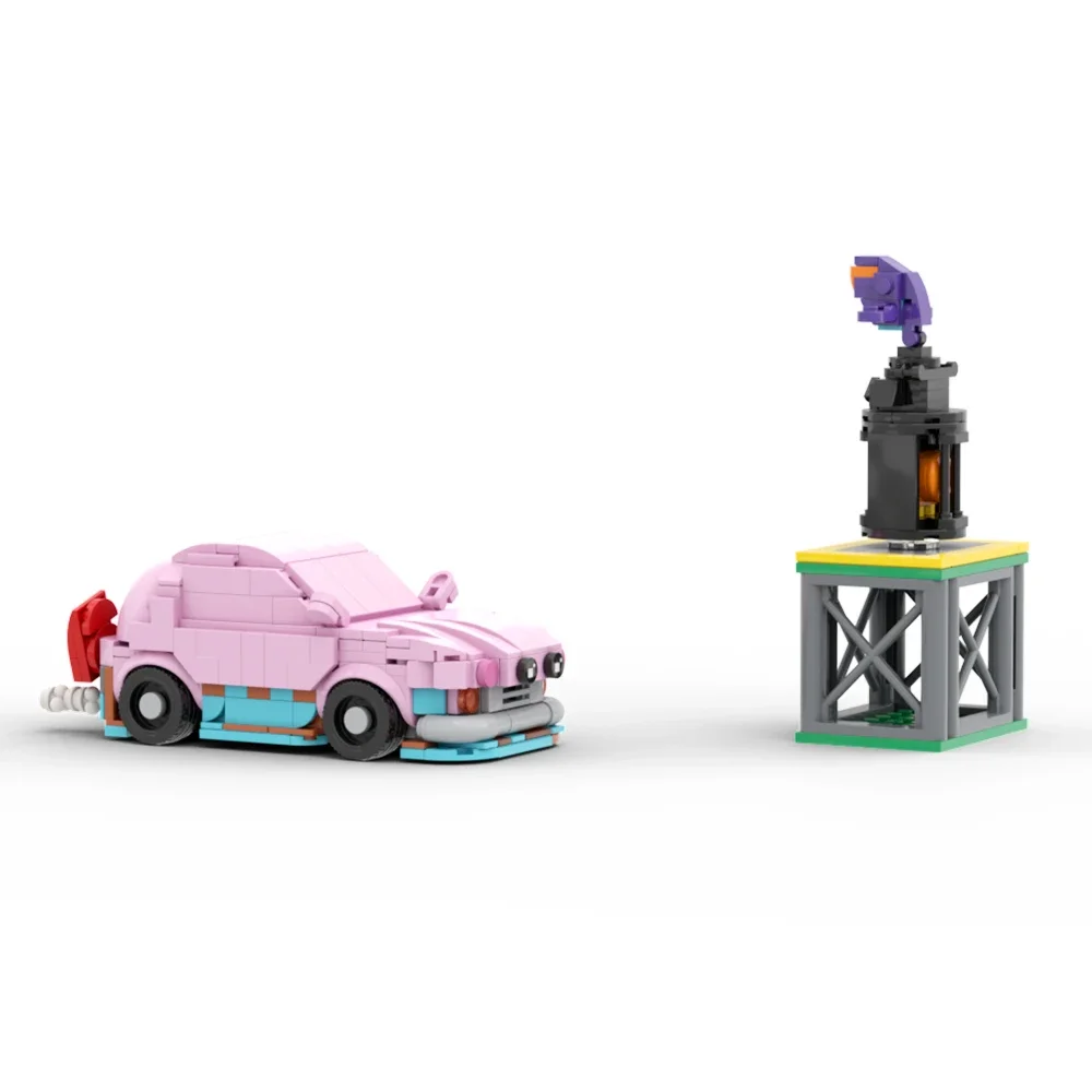 MOC Pink Dream Land Car Speed Kirbyeds Mouth Set Наборы строительных блоков Waddless-Dee City KITT Автомобильные