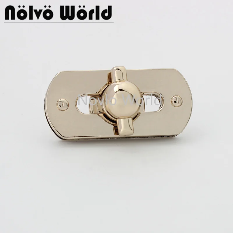 

5-30sets 51*23mm light gold color new arrive products twist lock for suitcase luggage metal close lock bag accessories