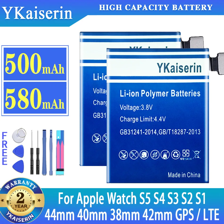 

YKaiserin High Quality Battery for Apple Watch iWatch S5 S4 S3 S2 S1 Series 44mm 40mm 38mm 42mm GPS + LTE Bateria Batterij