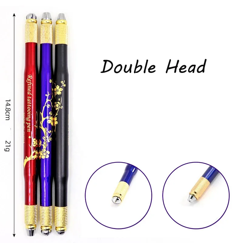 

1 Pc Double Head Tebori Manual Microblading Pens Permanent Makeup Disposable Handmade Eyebrow Tool Supplies