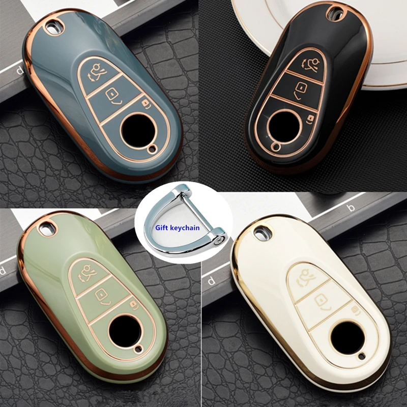 

TPU Car Key Case Cover For Mercedes Benz C S Class W223 W206 S260L S350L S400L S450L S500L For Maybach S480 S580 2020 2021 2022