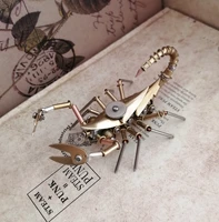 diy 3d steampunk mechanical insect small scorpion metal model pure handmade crafts creative ornaments