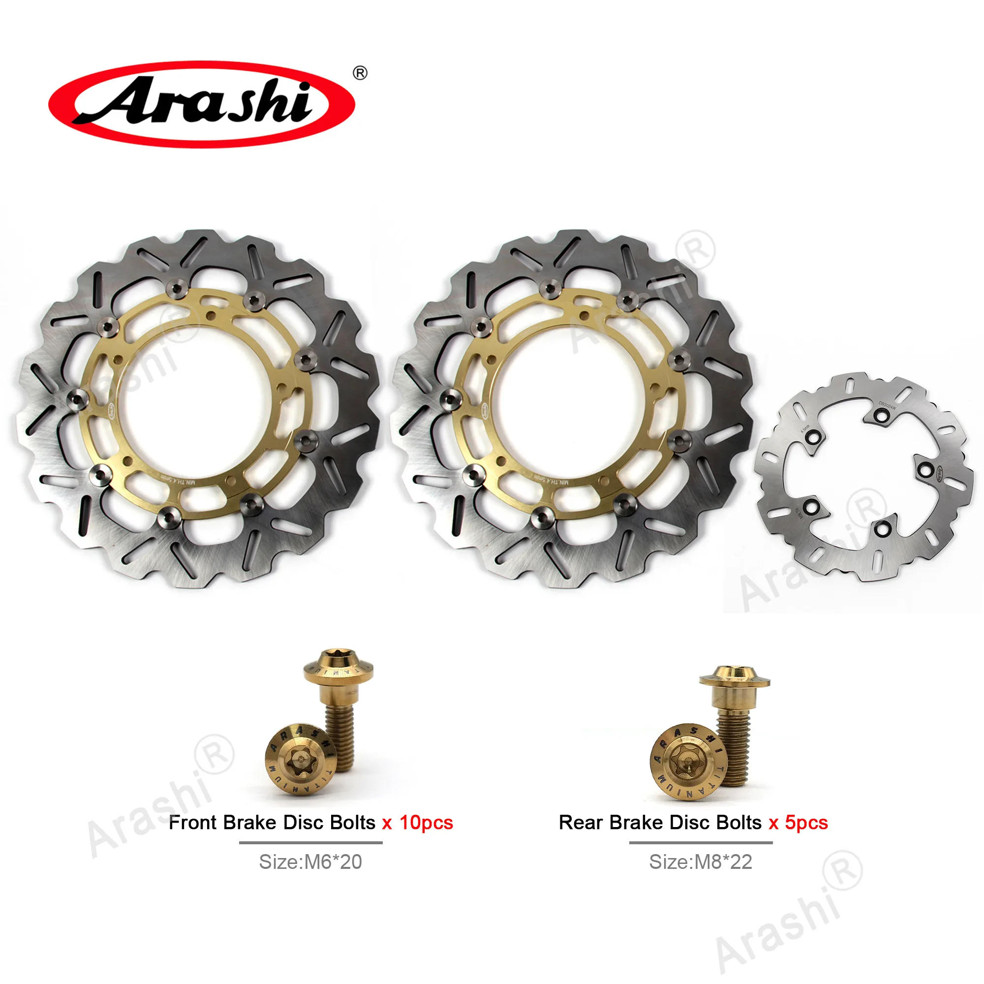 

Arashi 1 комплект болтов тормозного диска для YAMAHA YZF-R1 YZF R1 2007-2014/YZF-R6 2005-2015 YZF R6 с ЧПУ передний и задний дисковый тормозной ротор