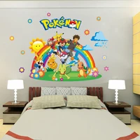 pokemon anime treecko torchic mudkip charmander pvc wall stickers wallpaper for childrens bedroom living room birthday gifts