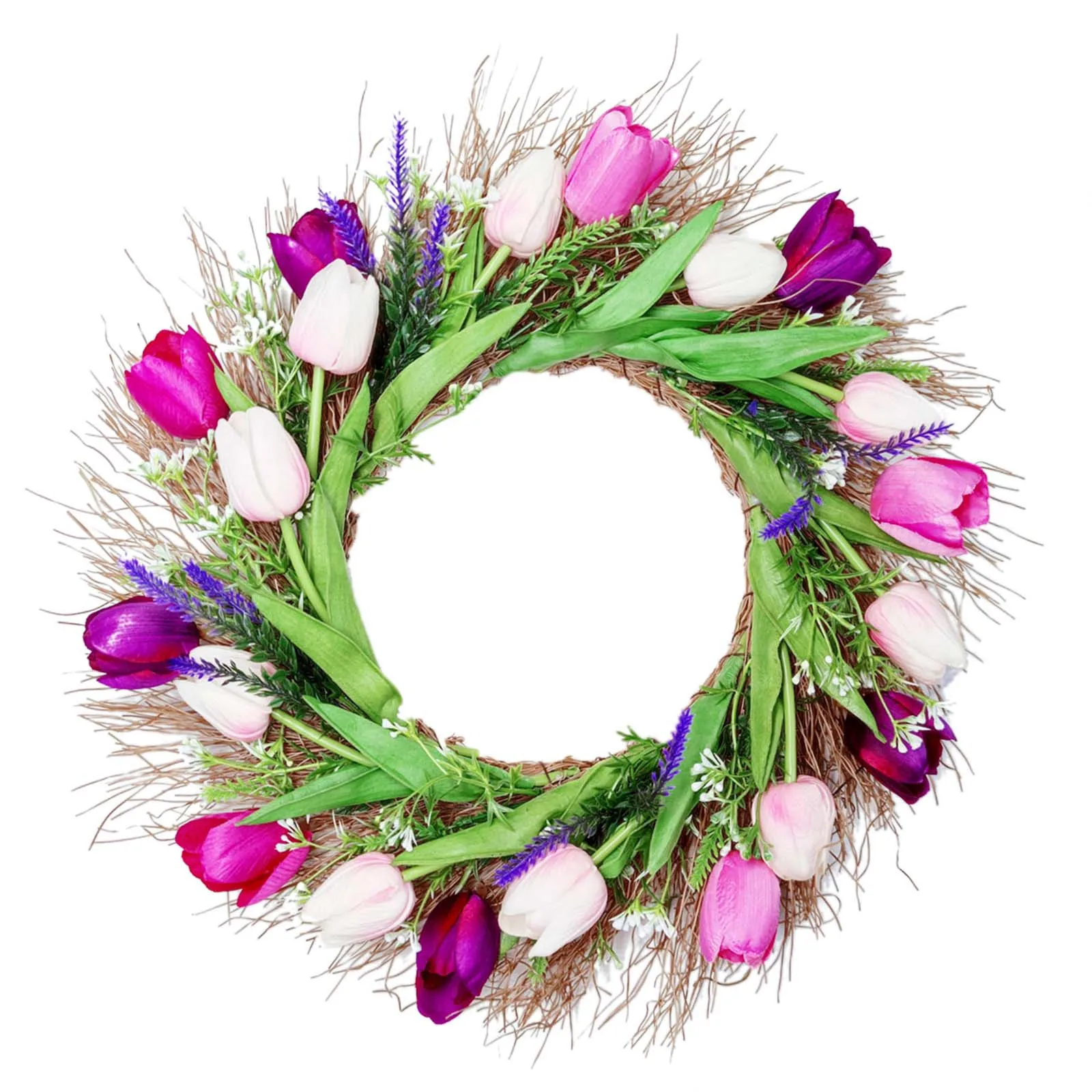 

Garland Simulation Wreath Simulation Uropean-style Spring Flower Ornament Giant Wreath for outside of House Pumpkin Wreath Frame
