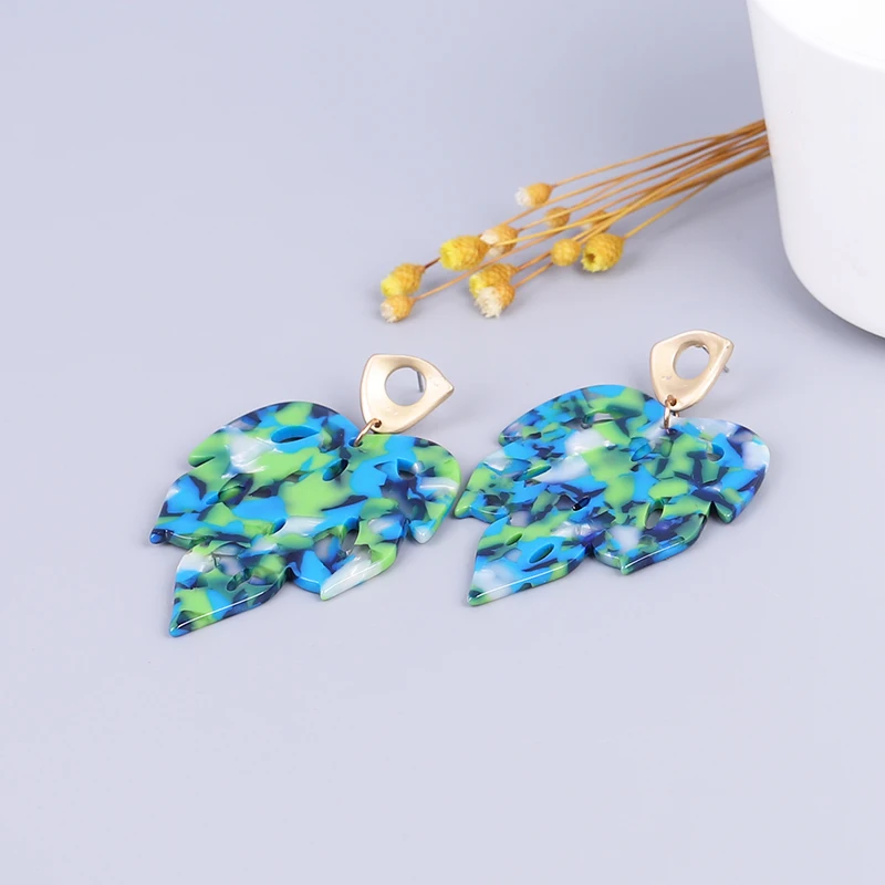 

Серьги-гвоздики ручной работы, акриловые, в богемном стиле, 2020