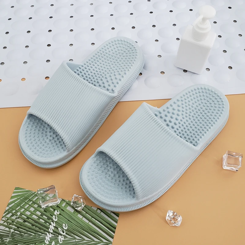 

[Clearance] Indoor Massage Women Bath Slippers Comfortable EVA Foot Massage Bathroom Non slip Home Ladies Slippers