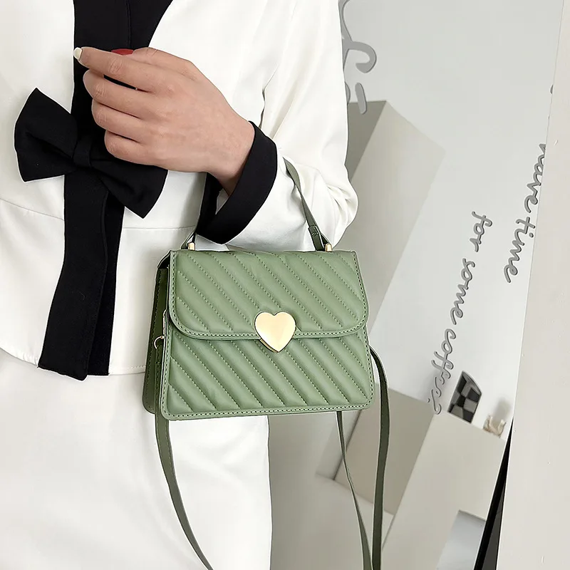 

Women's PU Leather Shoulder Bag Textured Flap Square Bag Fashion Brand Messenger Tote and Wallet Satchel