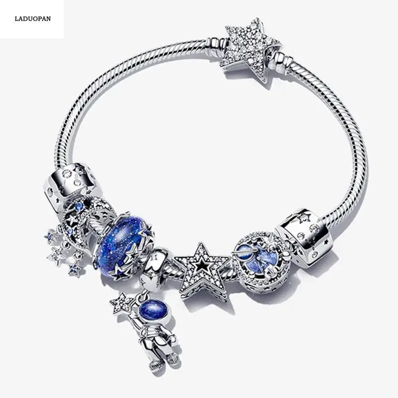 

Bracelet Alloy Bead New Starry Sky Galaxy Astronaut Star Glass DIY Jewelry Accessories
