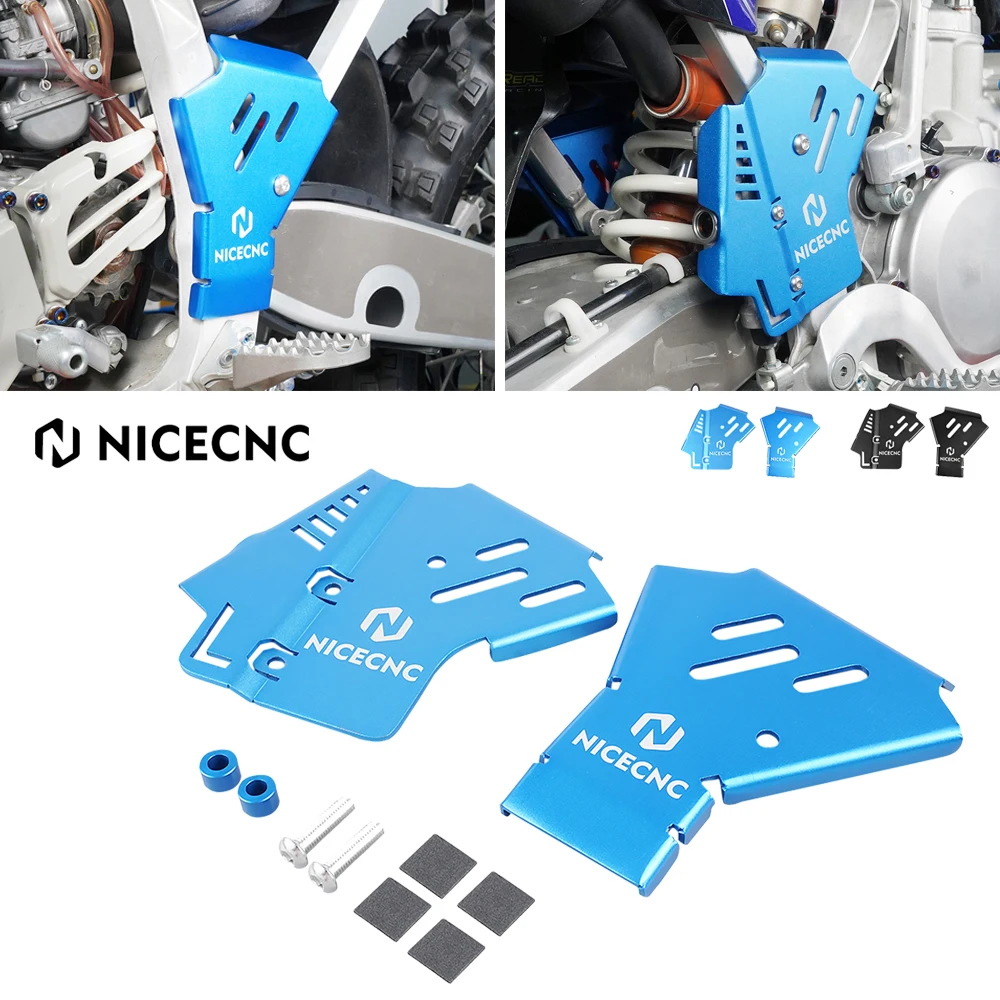 

NiceCNC Motorcycle Left Right Frame Cover Guards Set for Yamaha YZ250 YZ 250 2005-2023 2022 2021 2020 Aluminum Frame Protector