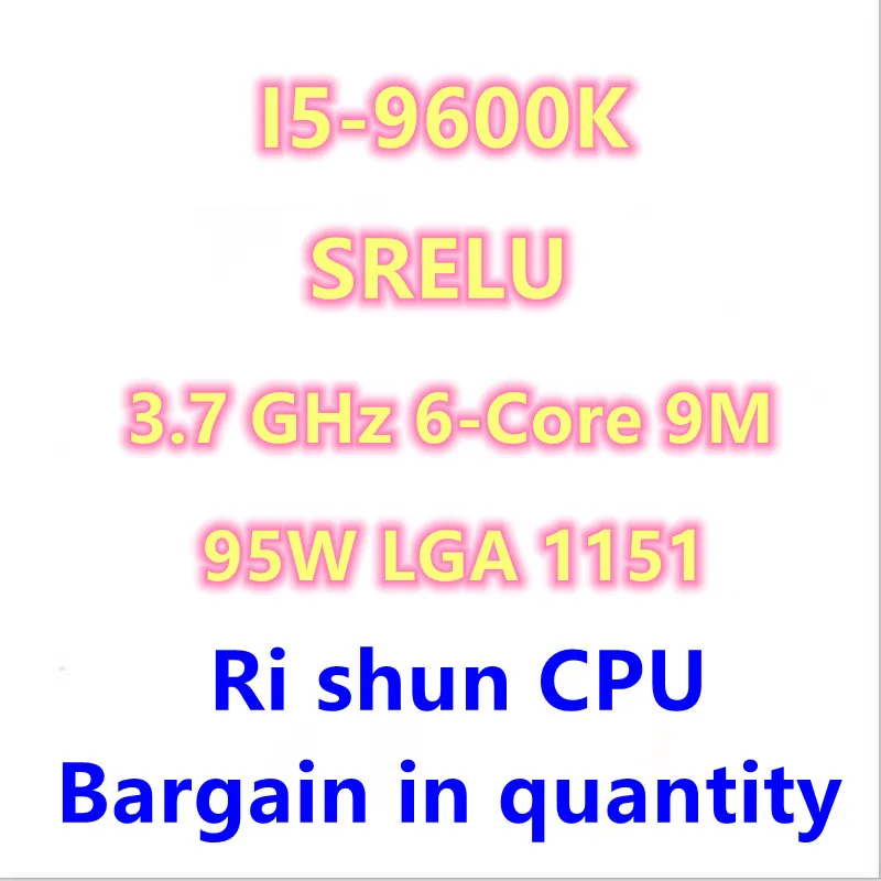 

I5-9600K I5 9600K экран 3,7 ГГц 6-ядерный 9M 95W LGA 1151