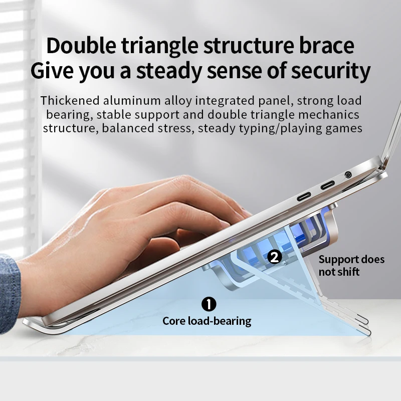 Регулируемый Угол Двойной Вентилятор Охлаждающая Подставка Для Ноутбука